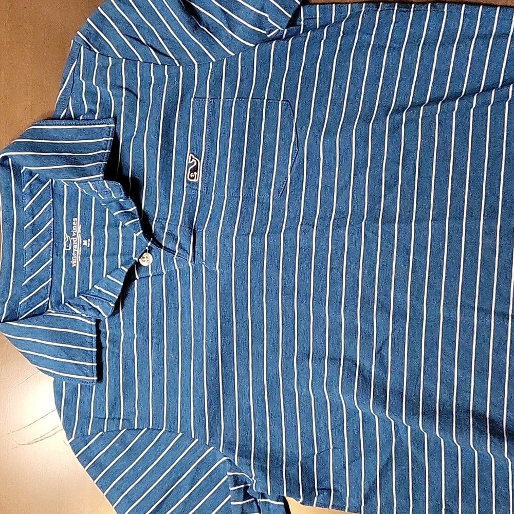 Boys stripe Polo shirt medium